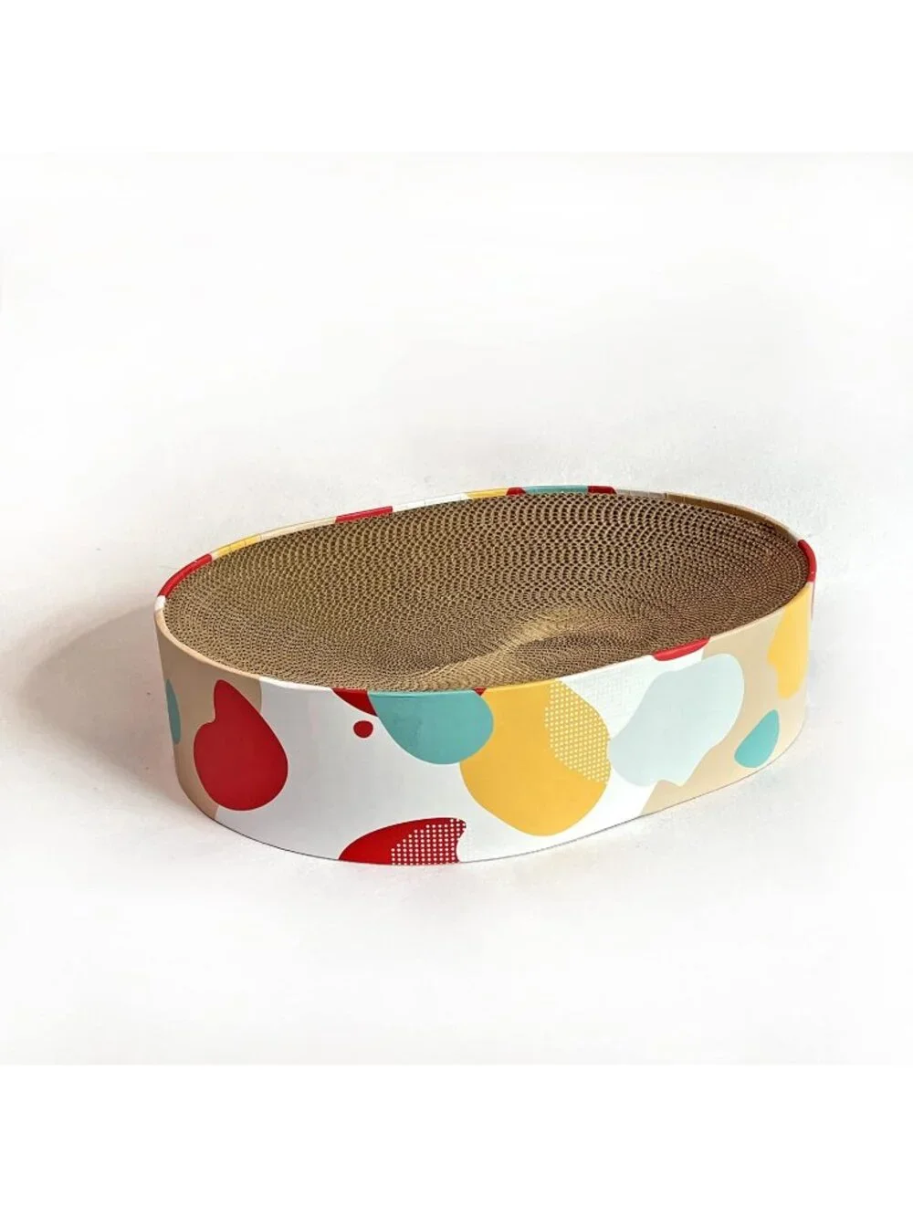 New Oval Cat Scratcher Lounge Bed Durable Scratch Pad for Large Cats